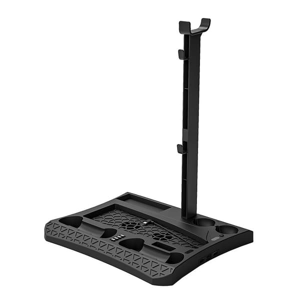 PS5 Køle- og Ladestation med PS MOVE Controller Oplader, Sort, ABS, Opbevaring til VR Headset