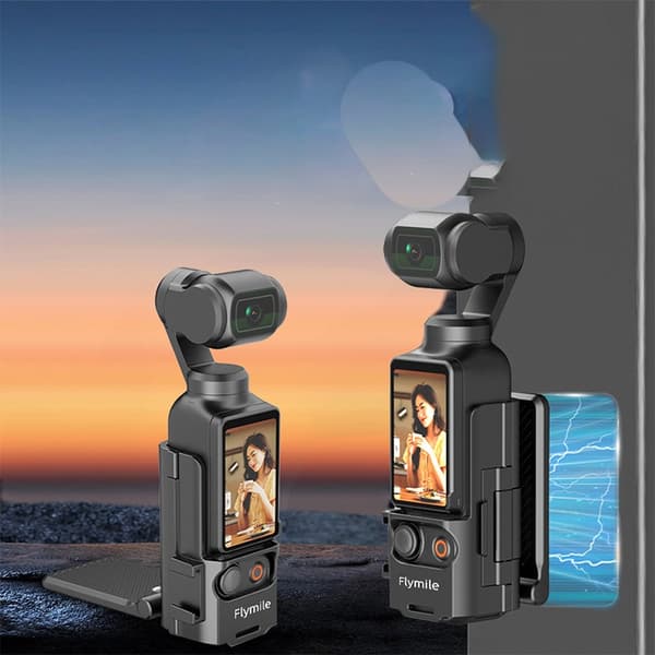 Magnetisk montering til DJI Osmo Pocket 3, justerbar vinkel, 1/4-20 Arri-hul, sikkert greb