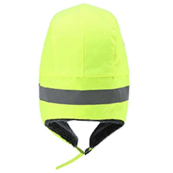Reflekterande Hi Viz-keps Hög Synlighet Säkerhetsarbetsmössa Vintervarm Öronlapps-keps Fluorescent Green