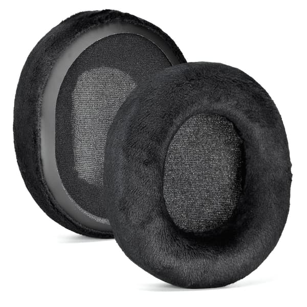 Ørepuder til SteelSeries Arctis Prime/1/3/5/7/9/9X/Pro, Plys Velour, Memoryskum, Sort