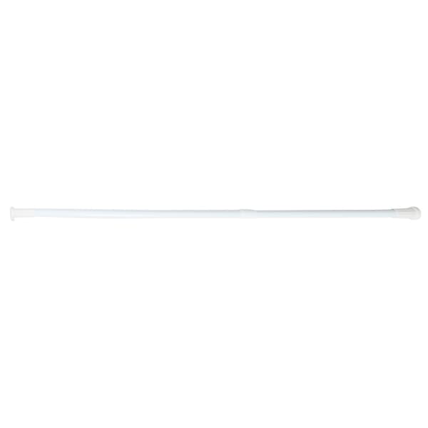 Utdragbar duschdraperistång, 77,5-135 cm, vit, justerbar, ingen borrning, halkfri