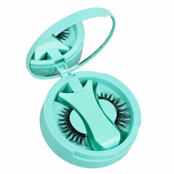 Magnetiska ögonfransar Kit, Mintgrön, Återanvändbara, Inget lim, Enkel applicering