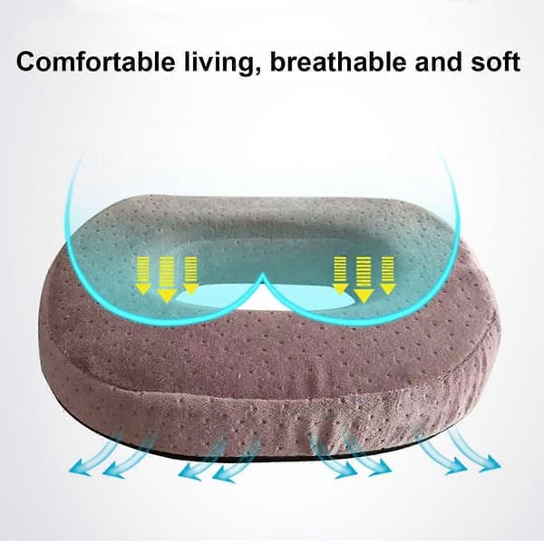 Smärtlindring Memory Foam Comfort Donut Ring Stol Sittdyna