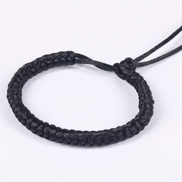 Satin Rattail Polyester Snor 2mm, 90m Sort Perlesnor til Makrame Armbånd & Smykkefremstilling