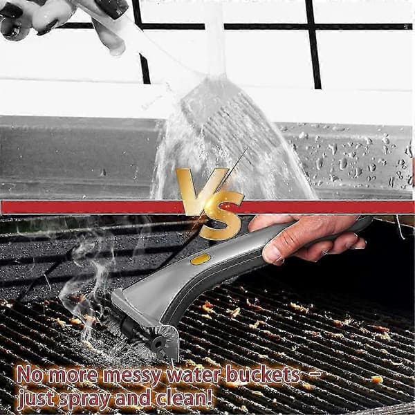 Elektrisk dampgrillbørste med sikre trådbørster, 2000 omdr./min., til udendørsgrill