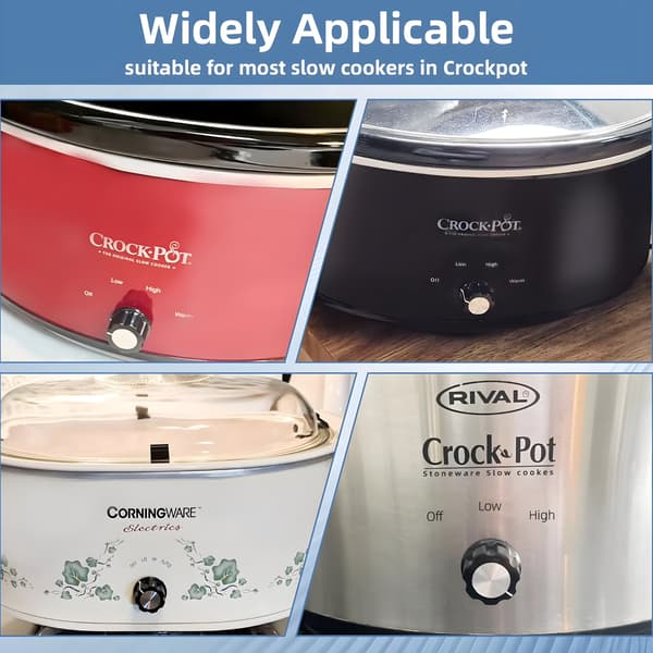 Justerbare udskiftningsknapper til slow cooker, 4-pak med 8 messingbolte, passer til de fleste modeller