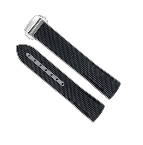 Silikone urrem til Omega Swatch MoonSwatch, Mørkegrå, 20,5 cm, Justerbar rem