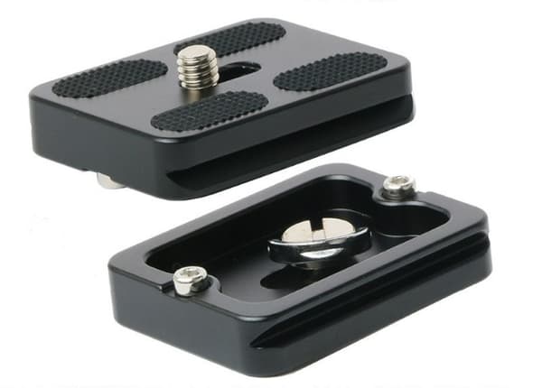 Quick Release Plate PU-50, Aluminiumslegering, Sort, 50x38x10mm, til DSLR Kamera Stativ