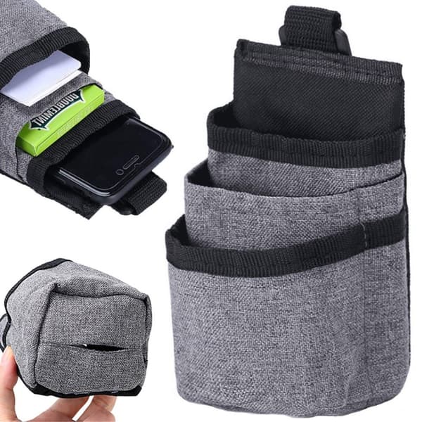 Bilorganizer med lommer, sort, 3 rum, telefon- og brilleholder, udluftningsmontering