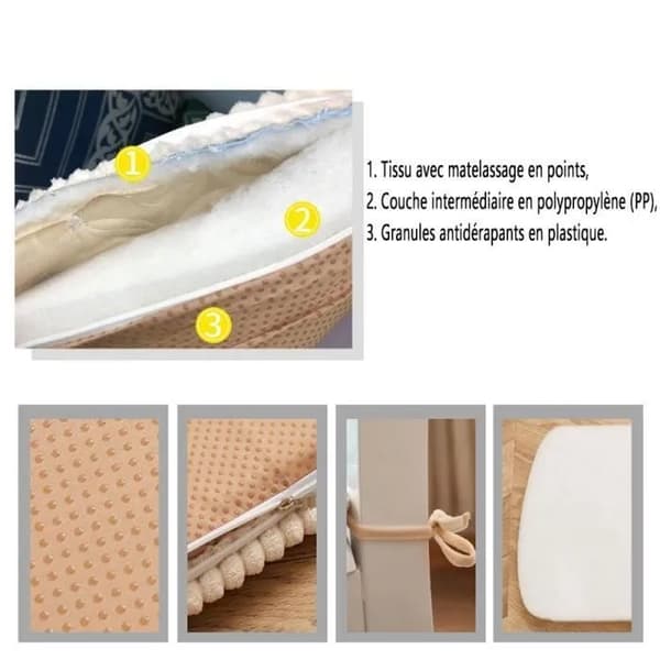 Sklisikker stolpute 45x45cm, vaskbar polyesterfiber for restauranter Plaid-Yellow