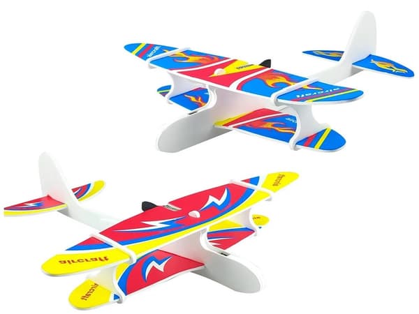 Svævefly af polystyrenskum, USB LED, flyvende legetøj til børn indendørs og udendørs