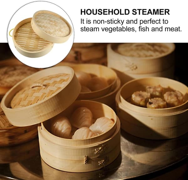 30 cm dampkurvsæt med låg - Genanvendelig dampindsats til dumplings og boller
