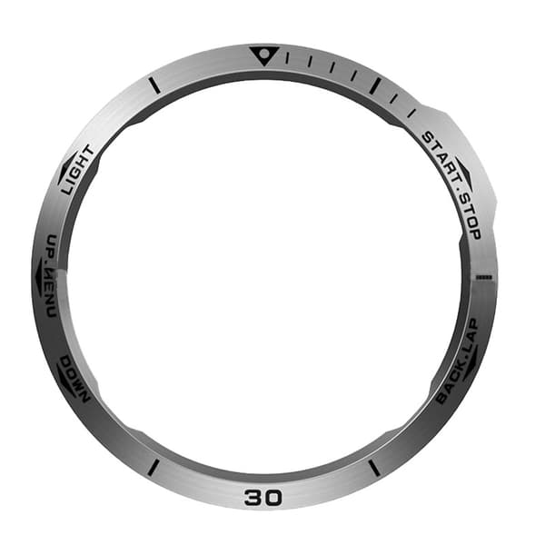 Rustfrit Stål Bezel til Garmin Fenix 6X Serien, Sølv, Ridsefast, Beskyttende Ramme