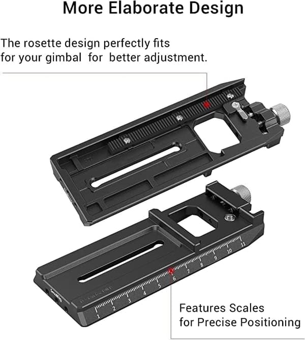 Sort Quick Release Pladeadapter til DSLR-kamera