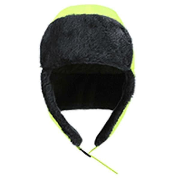 Reflekterande Hi Viz-keps Hög Synlighet Säkerhetsarbetsmössa Vintervarm Öronlapps-keps Fluorescent Green