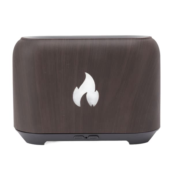 USB Flamme Diffuser Luftfugter, 130ML, 3D Udskæring, 7 LED Farvelys, 5V Dybt Træmønster
