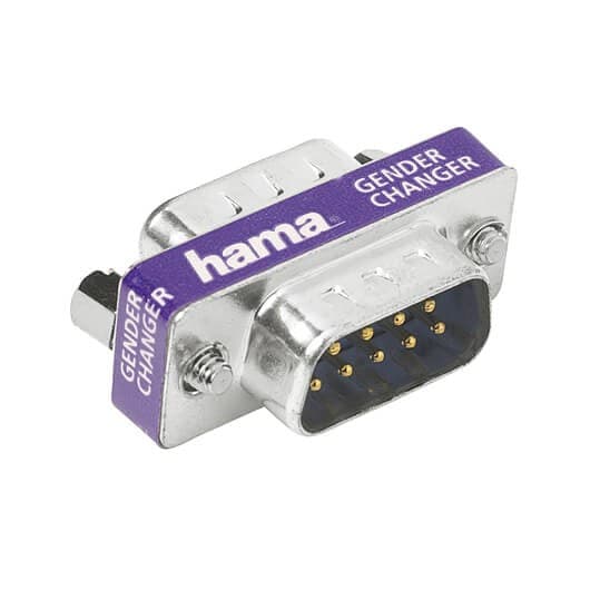 9-bens D-Sub-adapter, han til han, DB9-stik