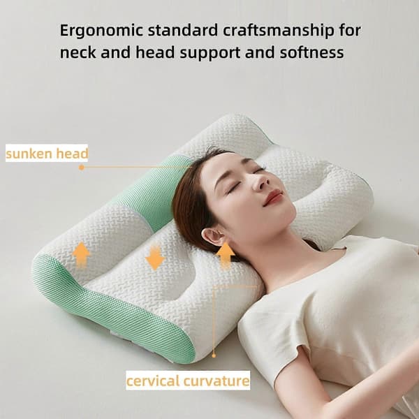 karymi Cervical Memory Foam Pude, Ergonomisk Bomuldspude til Søvn og Nakkestøtte – Kompatibel med Standard Pudebetræk
