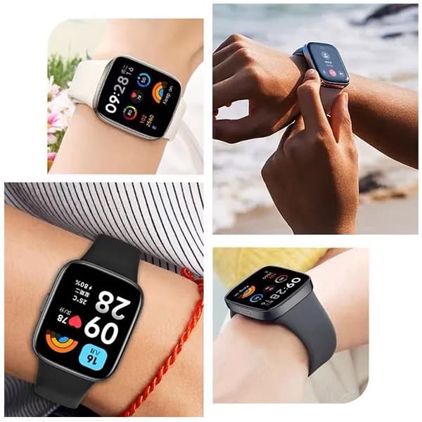 Blød silikone erstatningsrem kompatibel med Xiaomi Redmi Watch 3 Active, sort
