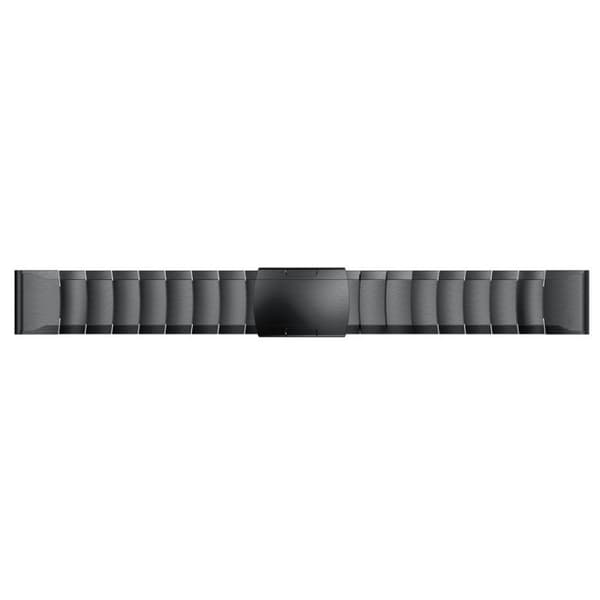 Titanium urrem til Garmin Fenix 7X 6X Pro 5X Plus, sort, 26mm, Quick Release