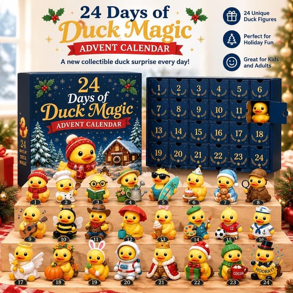 24 dager andemagi julekalender, samleobjekt andeoverraskelse blindboks, PVC PVC 3D
