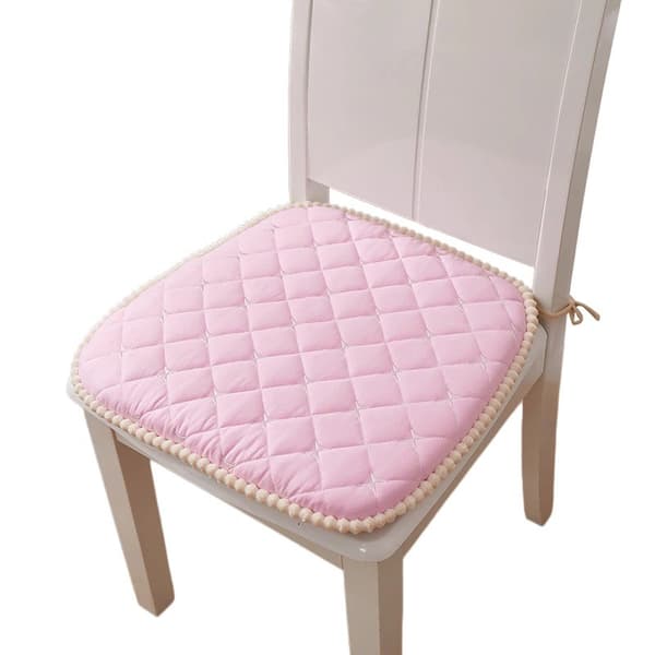 Skridsikker stolehynde 45x45cm, vaskbar polyesterfiber til restauranter Plaid-pink