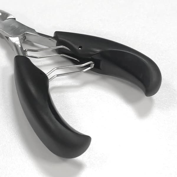Tånegleklipper i rustfrit stål til tykke indgroede negle, kraftig, ergonomisk, sort