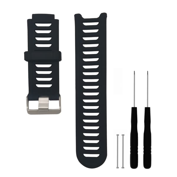 Silikoneurrem til Garmin Forerunner 910XT, Sort, Åndbar Sportsrem