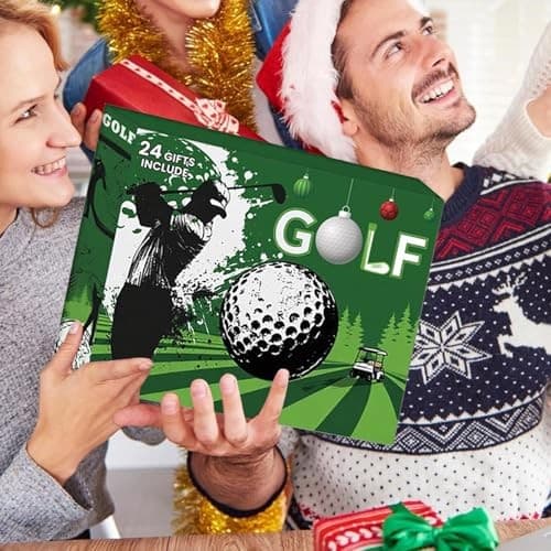 24-dagers julekalender med golfballer og pegger, nedtellingsminne