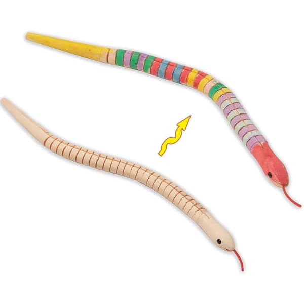 Obehandlade träormar, 40 st 30 cm, ledad flexibel ormämne