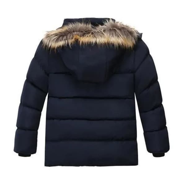 Pojkars Pufferjacka, Pälshuva, Vadderad Kappa, Vinter, Ålder 2-6