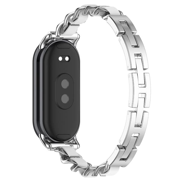 Klokkerem til Xiaomi Band 9/9 NFC, rustfritt stål, sølv, justerbar