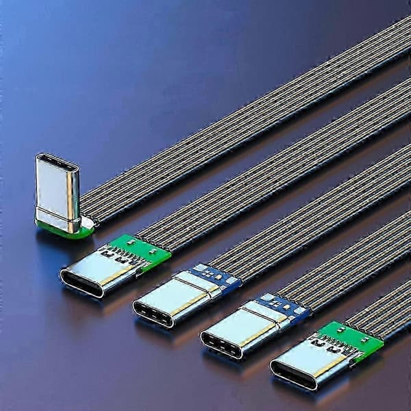 2025 Flexibel USB-C-kabel 20W snabbladdning 480Mbps dataöverföring 10cm Double straight head