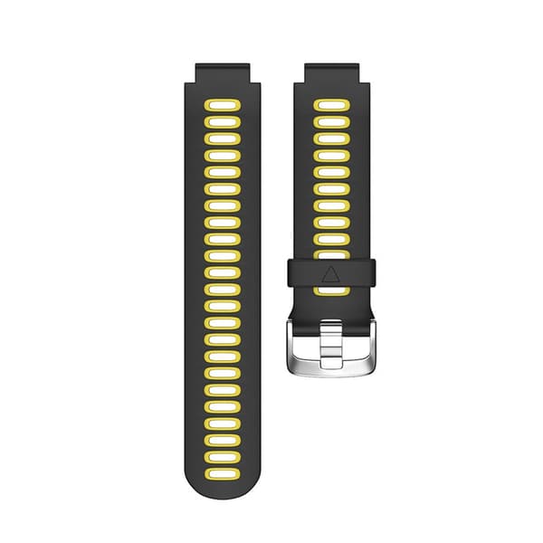 Silikone urrem til Garmin Forerunner 235/220/230/620/630/735, Sort+Gul
