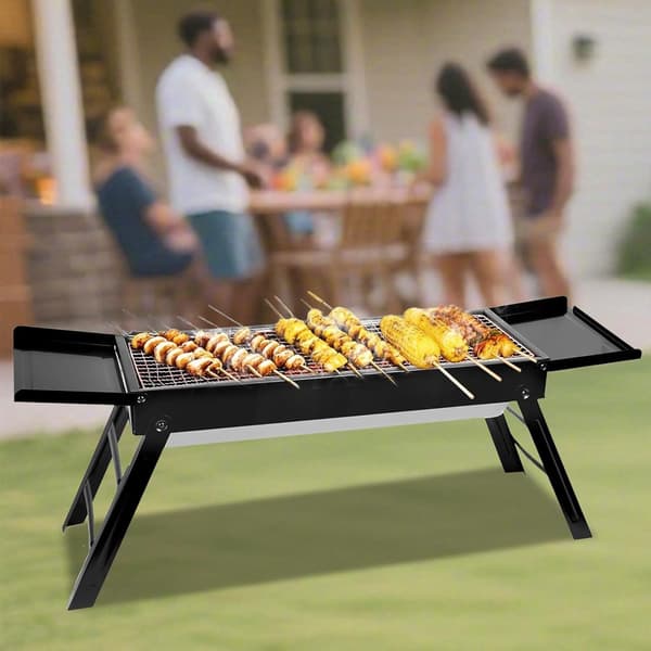 Bærbar sammenfoldelig kulgrill, udendørs BBQ til picnics og camping