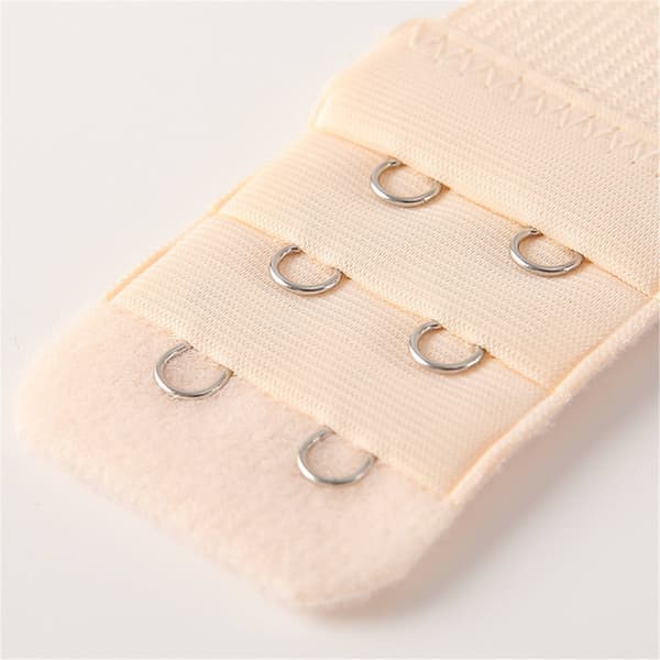Bh-forlænger 3 rækker 2 kroge 6-pak, elastisk polyester, hvid beige grå, justerbar komfort