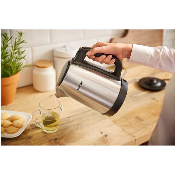 Philips Elkedel HD9350/90, 1,7L, Rustfrit Stål, Hurtig Kogning, Ledningsfri