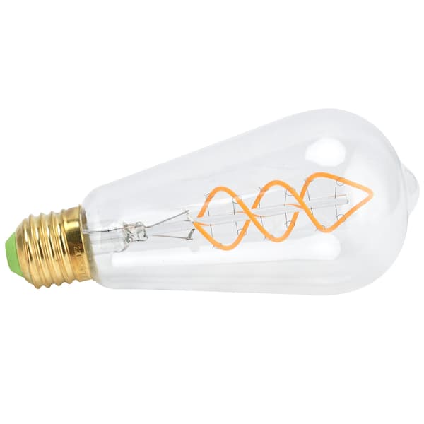 ST64 Dubbel Spiral E27 4W Dimbar Glödlampa, Varmt Ljus för Sovrum Kafé