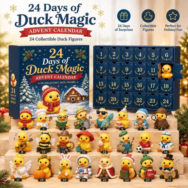 24 dager andemagi julekalender, samleobjekt andeoverraskelse blindboks, PVC PVC 3D