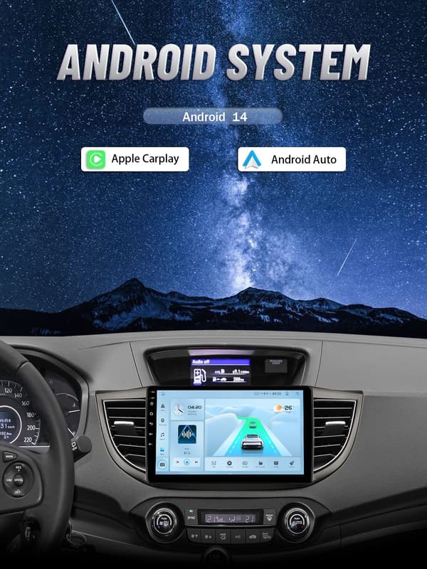 12,1\" Tesla Style Bilradio til Ford Explorer 2011-2019, Trådløs Apple CarPlay, Android 14, 8 Kerner