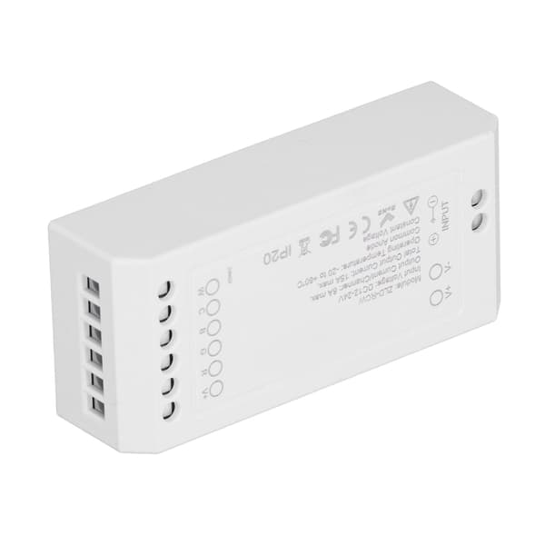 Zigbee LED Strip Controller, RGB+CW, DC12-24V, Smart Home, App-styring