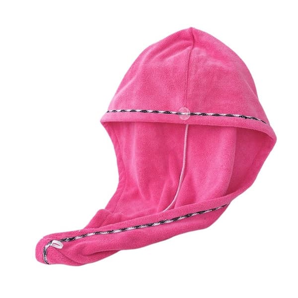 5-pack hårtorkhandduk, absorberande turbanmössa, rosa, för hem och resor red