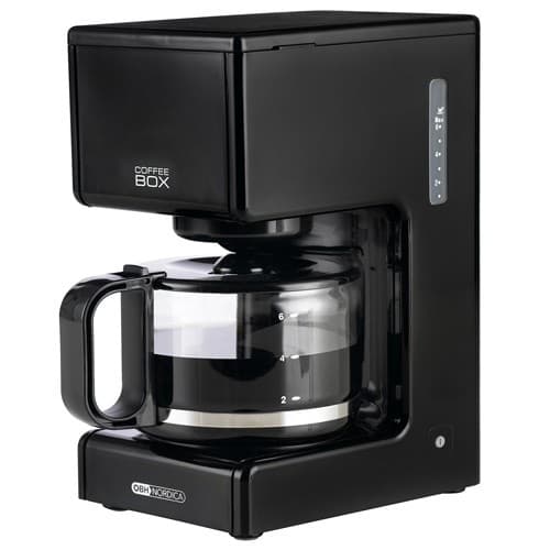 Kaffemaskine, sort, 0,75L 6-kopper, kompakt, 680W, auto-sluk, anti-dryp