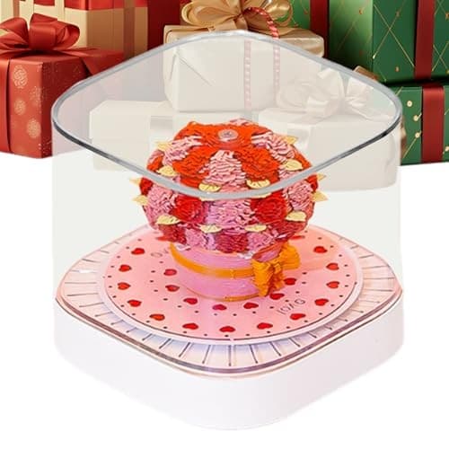 3D Kalender Papirskulptur Notisblokk, Roseblomst Skrivebordsdekor, 2026, 181 Sider