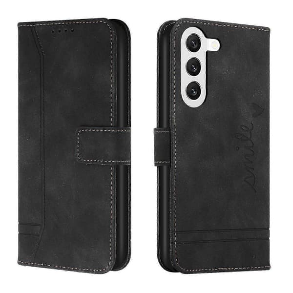 Magnetiskt läderfodral med plånboksställfunktion för Black Samsung Galaxy S23 Plus