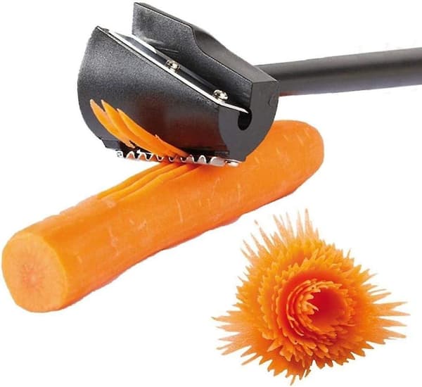 Gulrotkrøller og skreller, svart spiralgulrotkutter, rotkutter, grønnsaks- og fruktkutter