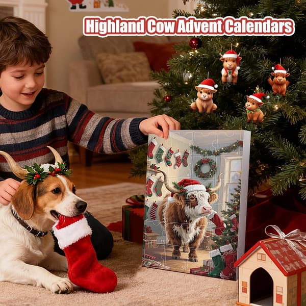 Julko Nedräkningskalender, Akryl 2D Platt, Blind Box L, 24-dagars Adventsdekoration
