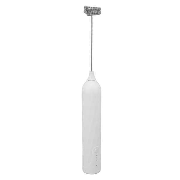 Mini Håndholdt Elektrisk Eggevisp, Trådløs Melkeskummer, Hvit, Multifunksjonell Blender Visp