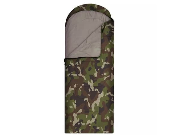 Mumie sovepose 200x65cm, polyester, lynlås i fuld længde, camping og vandreture