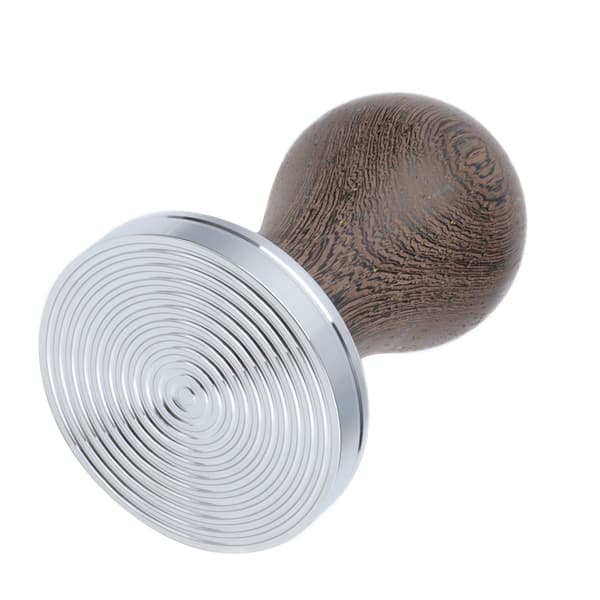 53 mm kaffetamper i rustfritt stål, trehåndtak, kaffepulverpresseverktøy
